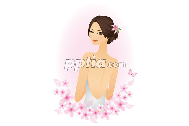 등이 패여있는 옷을 입은 여성 이미지 미리보기