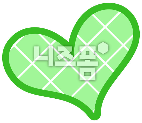 초록색체크무늬하트 이미지 미리보기