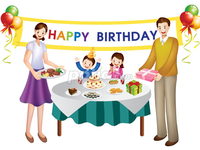 생일파티 하는 가족 이미지 미리보기