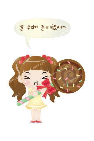 사탕과 여성 이미지 미리보기