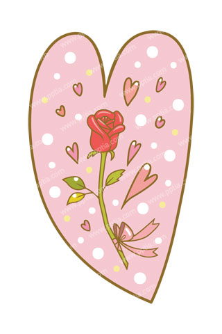 하트 속 장미 이미지 미리보기