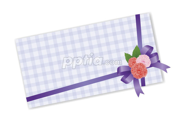 보라색리본과 꽃프레임 이미지 미리보기