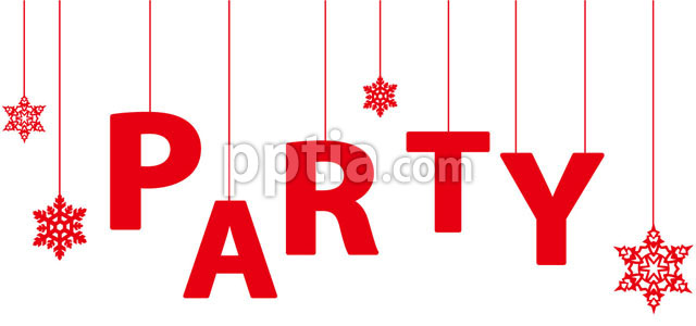 PARTY글자와 눈꽃 이미지 미리보기