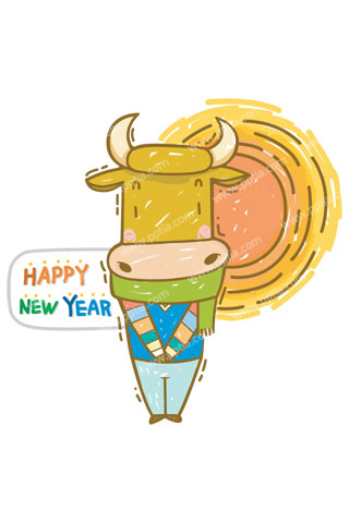 새해와 황소 이미지 미리보기