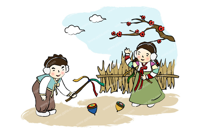 팽이 치고 노는 아이들 이미지 미리보기