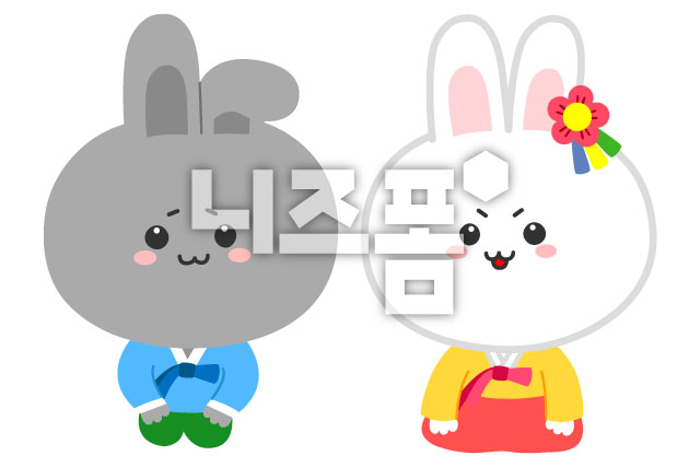 한복입은토끼 이미지 미리보기