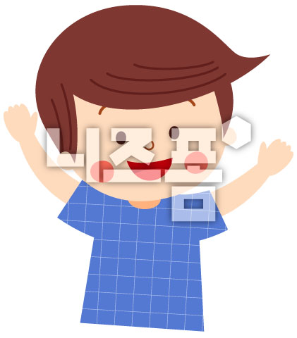만세하며응원하는소년 이미지 미리보기