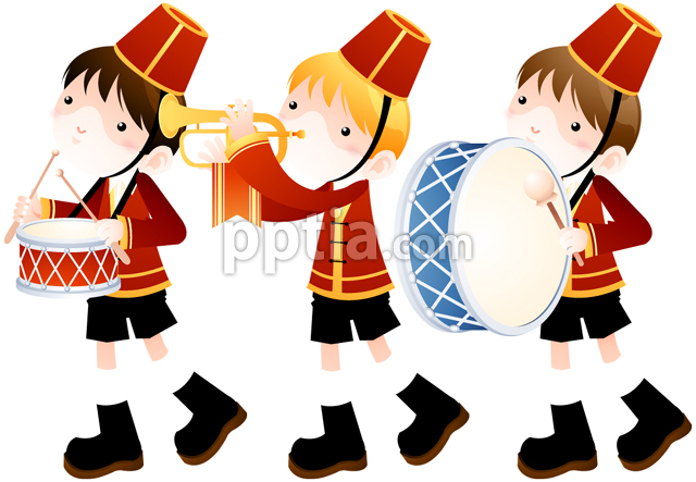 연주하는 악대부 소년들 이미지 미리보기