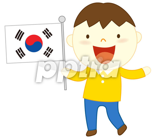 태극기 든 남자아이 이미지 미리보기