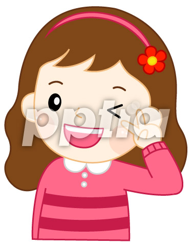 브이하는여자아이 이미지 미리보기