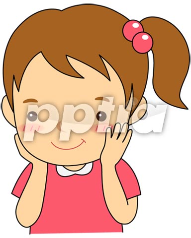 부끄러워하는여자어린이 이미지 미리보기