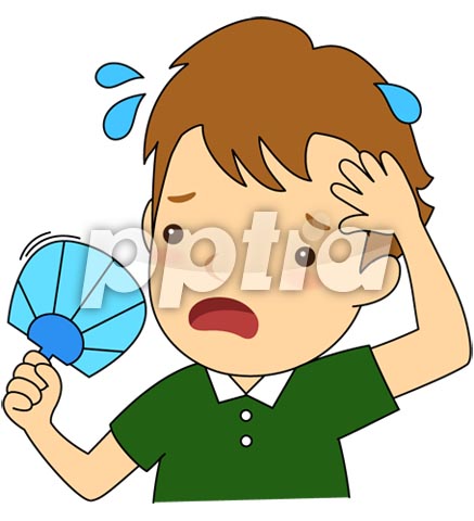 부채질하는남자어린이 이미지 미리보기
