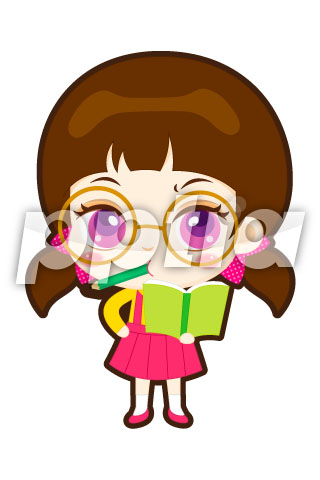 안경쓴여자아이 이미지 미리보기