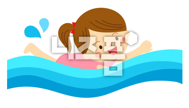 수영하는여자아이 이미지 미리보기