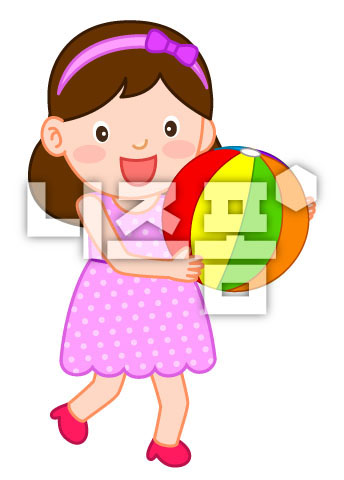 비치볼을든여자아이 이미지 미리보기