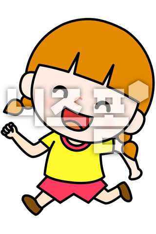 웃으면서뛰는여자아이 이미지 미리보기