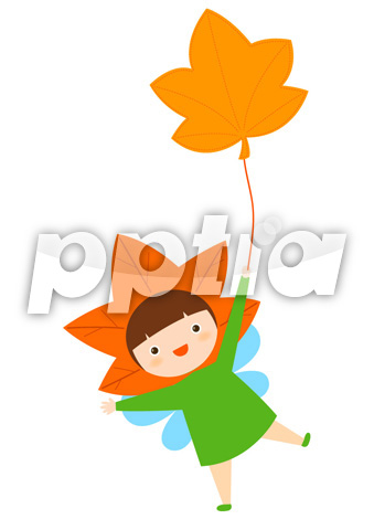 낙엽풍선을든단풍요정 이미지 미리보기