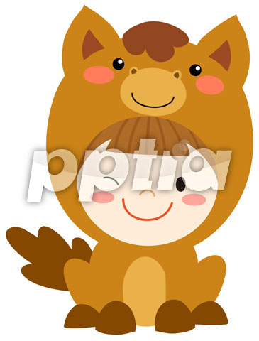 말옷입은여자아이 이미지 미리보기