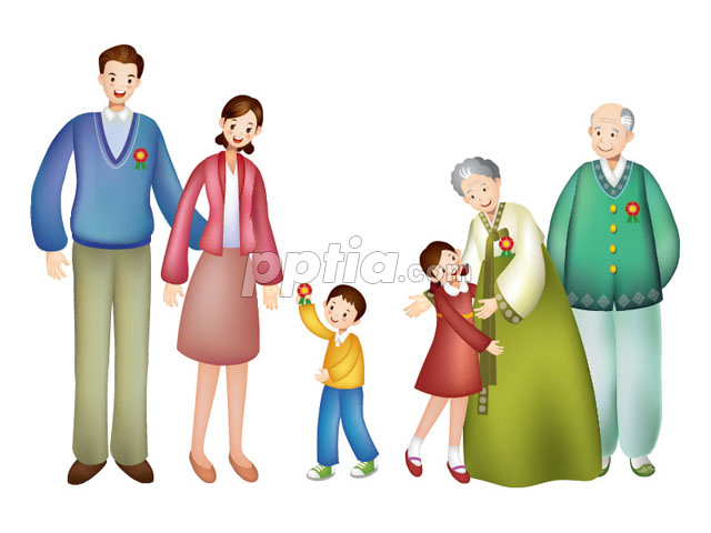 카네이션 달고 있는 가족 이미지 미리보기