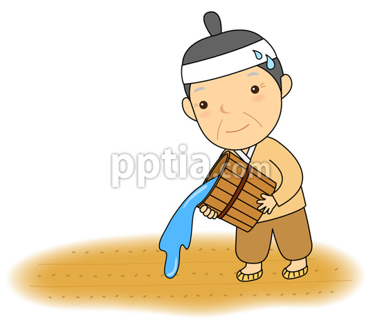 밭에 물주는 남성 이미지 미리보기