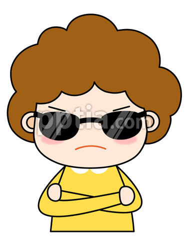 선글라스끼고 감시하는 아줌마 이미지 미리보기