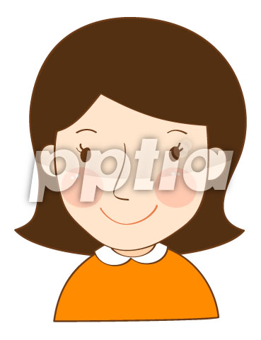 주황색옷을입은단발머리여자 이미지 미리보기