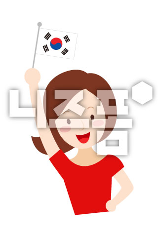 태극기를든여자 이미지 미리보기
