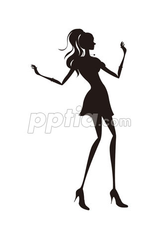 춤을 추는 여성 실루엣2 이미지 미리보기