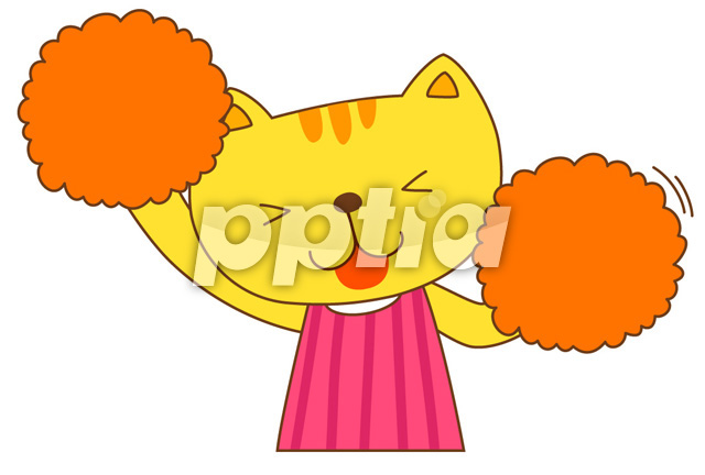 응원하는고양이 이미지 미리보기