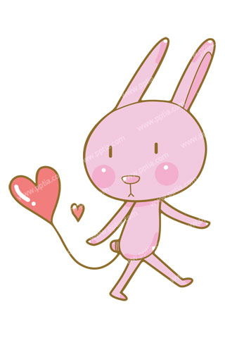 토끼와 하트 이미지 미리보기