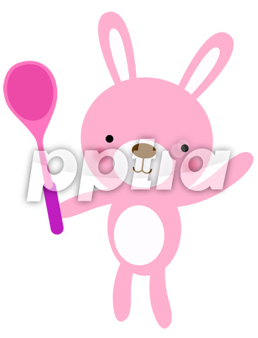 숟가락 든 토끼 이미지 미리보기