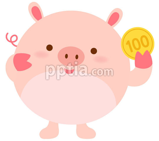 동전들고있는 돼지 이미지 미리보기