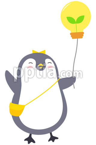 전구풍선을든펭귄 이미지 미리보기