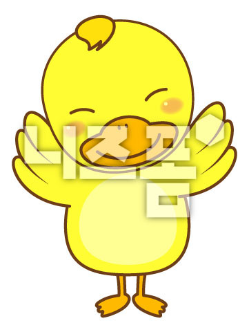 양팔들고웃는오리 이미지 미리보기