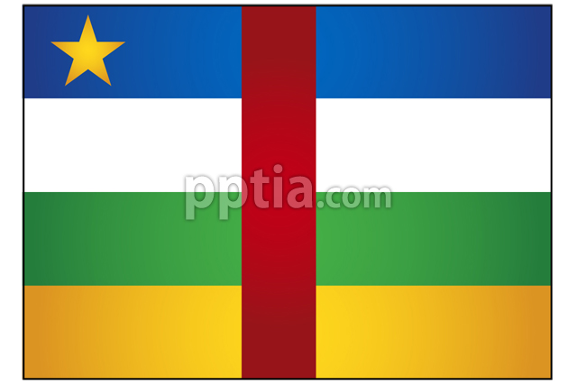중앙아프리카 공화국 국기 이미지 미리보기