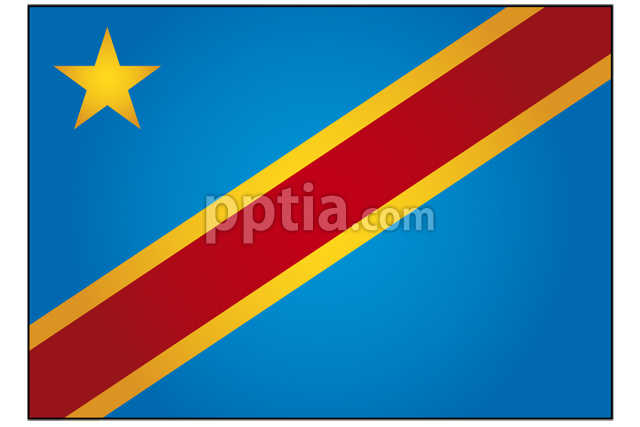 콩고민주공화국 국기 이미지 미리보기