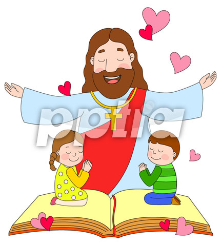 기도하는어린이와예수님 이미지 미리보기