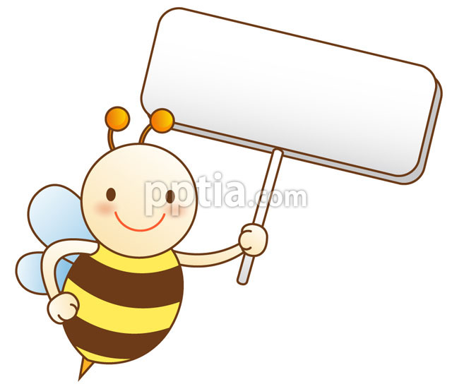 팻말 든 꿀벌 이미지 미리보기