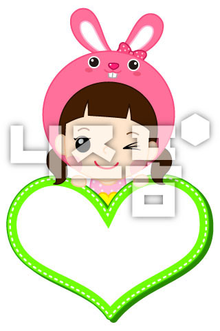 토끼탈쓴소녀연두색글상자 이미지 미리보기