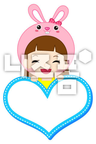 토끼탈쓴소녀하늘색글상자 이미지 미리보기