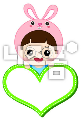 토끼탈쓴소년연두색글상자 이미지 미리보기
