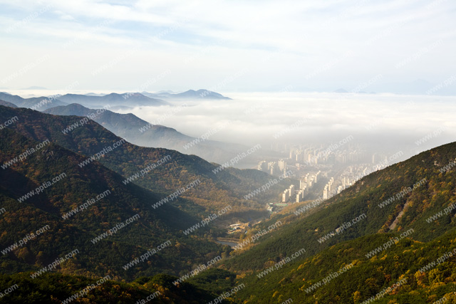 산정상에서 바라 본 풍경 이미지 미리보기