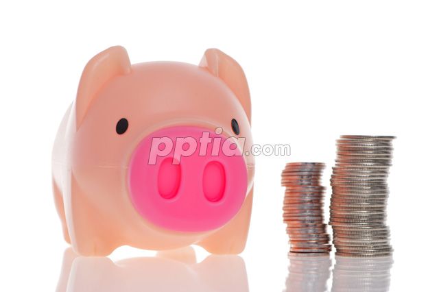 돼지저금통과 동전 이미지 미리보기