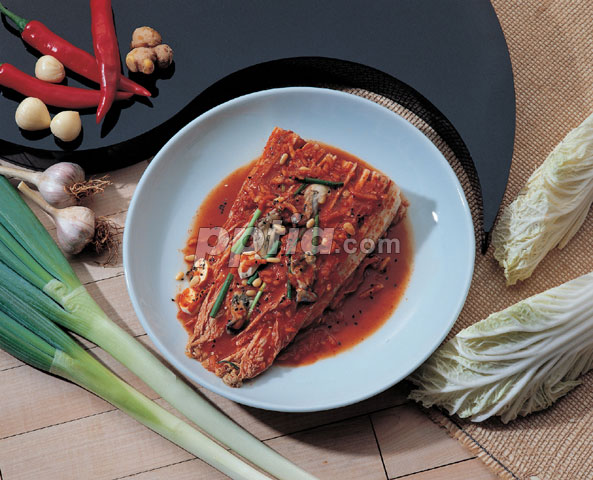 김치와 파 이미지 미리보기