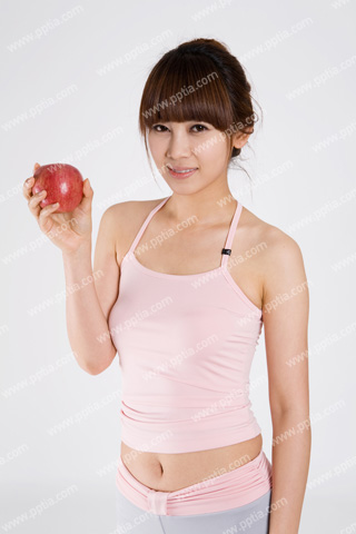 사과들고 있는 여성 이미지 미리보기