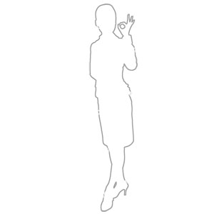 비즈니스걸 실루엣 이미지 미리보기