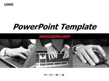 노트북과 손, 키보드와 손, 마우스잡은 손 A PPT 템플릿 미리보기