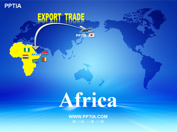 세계지도와 아프리카(Africa) PPT 템플릿 미리보기