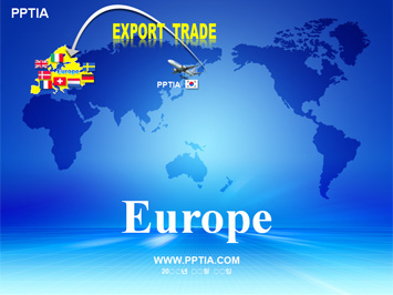 세계지도와 유럽(Europe) PPT 템플릿 미리보기