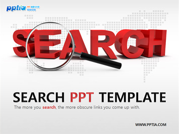 search글자와 돋보기 PPT 템플릿 미리보기